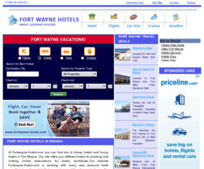 fortwayne-hotels.com: Fort Wayne Hotels
Fort Wayne Hotels offers cheap Fort Wayne hotels, hotels in Fort Wayne IN, Fort Wayne Hotels, Fort Wayne Indiana Airport Hotels, Fort Wayne luxury hotels, Fort Wayne Indiana motels, Fort Wayne discount hotels