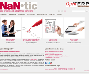 nan-tic.com: NaN·tic - OpenERP Partners | We create and adapt free software
NaN·tic is a company specialized in open source and OpenERP consulting.