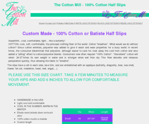 cotton-mill.com: The Cotton Mill - 100% Cotton Half Slips
The Cotton Mill - 100% Cotton Half Slips