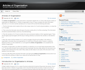 myarticlesoforganization.com: Articles of Organization
An article of organization is a document which is required to register the LLC. Every state requires articles of organization for registering LLC.