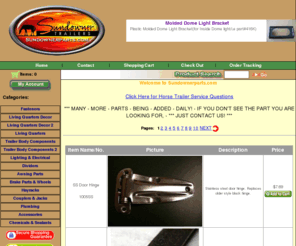 sundowner-parts.com: Welcome to Sundownerparts.com! Huge selection of Sundowner horse trailer parts. Order online and ship directly to you!
PUT THE DESCRIPTION OF YOUR SITE HERE