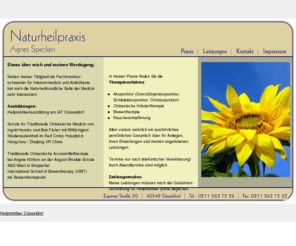 xn--heilpraktikerdsseldorf-5lc.com: Heilpraktiker Düsseldorf - Agnes Specken
Neben meiner Tätigkeit als Fachkrankenschwester für Intensivmedizin und Anästhesie hat mich die Naturheilkundliche Seite der Medizin sehr interessiert.