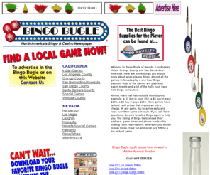 bingo4fun.com: Bingo Bugle - Bingo Gaming in Nevada & Southern California
Bingo Bugle - Bingo Gaming in Nevada & Southern California