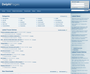 delphipages.com: Delphi Pages
Codegear Delphi and Builder Resource Center - Delphi Programming and Object Pascal Programming, Online Discussion Forum, Search quickly for components, downloads, tips, forum, chat, news, message boards, etc.