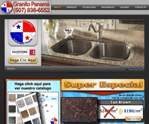 granitopanama.com: Sobres de granito y marmol, para cocinas y baños en Panama.
El mas grande fabricador de granito y marmol. Importadores directos de piedras naturales y Silestone, colores variados.