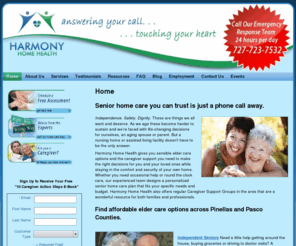 homehealthcaretampabay.com: Harmony Home Health, Senior Home Care, Eldercare, Clearwater, Pinellas
Affordable senior home care. In home caregivers & eldercare in Clearwater, St Petersburg, Pinellas & Tampa Bay FL. Call 727-723-7532.