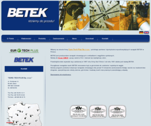 betek.pl: BETEK :: Narzędzia widjowe
Narzędzia widjowe o niezawodnej jakości, odporne na zużycie noże, sztolnie, zęby, narzędzia skrawające i uchwyty, funkcjonują bez tarcia i są łatwe do wymiany. Witamy na stronie firmy EURO-TECH PLUS Sp. z o.o. - partnera i dystrybutora narzędzi widjowych BETEK.