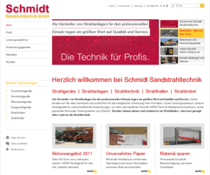 schmidt-sandstrahltechnik.de: Schmidt Sandstrahltechnik GmbH: Strahlgerät | Sandstrahlgerät | Strahlanlage | Sandstrahlanlage | Sandstrahltechnik | Strahlhalle | Strahlmittel
