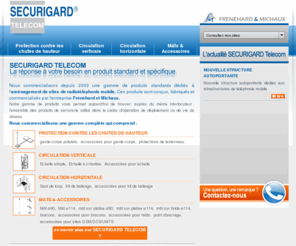 securigard-telecom.fr: Sécurigard Telecom - Aménagement de sites de radiotéléphonie mobile
Produits pour l'aménagement de sites de radiotéléphonie mobile.