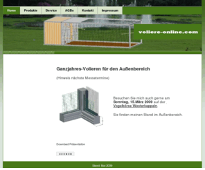 voliere-online.com: Home - Voliere-online - Modulares Baukastensystem für professionelle Ganzjahres-Volieren
Modulares Aluminium-Baukasten-Profilsystem für professionelle, maßgeschneiderte Volieren für Vögel, Kaninchen, Hunde, Katzen und Nagetiere. Bißfest, wetterbeständig, optionaler Wetterschutz.