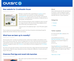 outsrc.co.uk: Outsrc — Website and Application Development in Kendal, Cumbria
Outsrc builds bespoke web sites specialising in e-commerce, content management systems, and database driven sites.