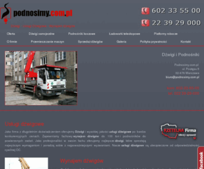podnosimy.com.pl: Dźwigi - Usługi Dźwigowe - Wynajem dźwigów
Nowoczesne dźwigi i profesjonalne usługi dźwigowe w Warszawie, w tym wynajem dźwigów na wysokim poziomie. Oferujemy wynajem dźwigów do 100 ton. Najlepsze usługi dźwigowe i dźwigi Warszawa w firmie Podnosimy.com.pl!
