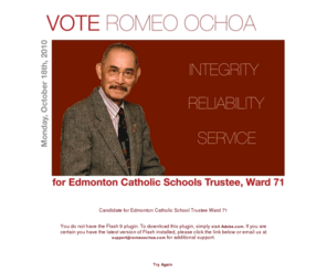 romeoochoa.com: Vote Romeo Ochoa for ECSD Trustee Ward 71
Romeo Ochoa Candidate for Catholic School Board Trustee