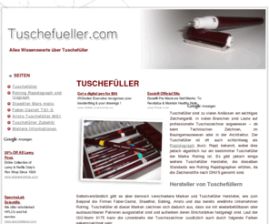 tuschefueller.com: Tuschefüller - Hersteller Vergleich - Tuschefüller Kaufberatung
Tuschefüller gibt es mehr als nur den Rapidograph von Rotring. Aber welcher ist der beste? Gute Qualität zahlt sich aus, deshalb: Vorher informieren!