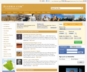algeria.com: Algeria Hotel and Travel Guide | By Algeria Channel
Find hotels, flights and travel information for Algeria, meet people and share your opinions, as well as finding interesting information on Algeria's history, culture, religion and more.