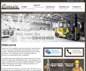 completematerialhandling.com: Complete Material Handling  - Material Handling London
Complete Material Handling has been serving the London area for many years and wants to earn your business. Our loyal customers love our personalized treatment; it keeps them coming back each time a new issue arises. Our customers are like our family.