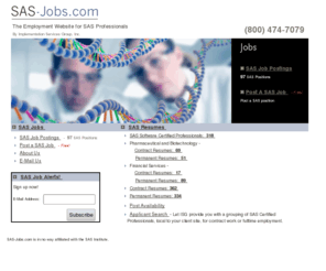 sas-jobs.com: SAS-Jobs.com -  The employment web site for SAS Software professionals
The employment web site for SAS Software Professionals. Free SAS job posting.