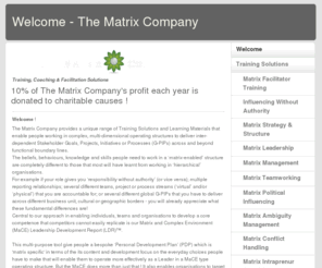 thematrixco.com: Welcome - The Matrix Company
The Matrix Company provides Training and Coaching solutions for matrix organisations