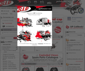 vespideo.net: SIP Scootershop: performance & style für Motorroller, Maxiscooter, Scooter
        und klassische Vespas - Zubehör, Tuning und Ersatzteile
SIP Scootershop is the leading mailorder and online shop for scooter parts. Accessoire, spare parts and tuning for classic Vespa and modern automatic scooters.