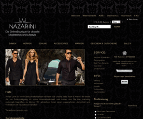 nazarini.com: OnlineShop für aktuelle Modetrends, Fashion und Lifestyle - OnlineBoutique Nazarini.com
Für aktuelle Modetrends & Fashion und Lifestyle
