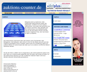 auktions-counter.de: Auktionen im Internet
Auktionshäuser im Internet