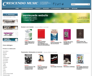 crescendo-music.com: Crescendo Music - Uw speciaalzaak voor partituren,
bladmuziek en toebehoren - Online bestellen - Snelle en voordelige bezorging - Winkels in Antwerpen
en Leuven
Het grootste assortiment bladmuziek, partituren en muziekboeken, met winkels in Antwerpen en in Leuven. Op zoek naar snaren, rieten en andere toebehoren? Neem een kijkje in onze catalogus!