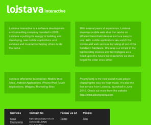 loistava.com: Loistava Interactive Oy
Loistava Interactive Oy is a software development and consulting company