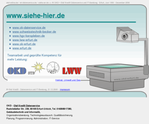 sieh-hier.com: OKD-Online
Startbereich und Übersicht