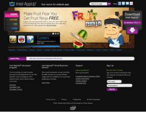 intelappup.biz: Enhance your netbook with apps that play, organize and entertain--and enhance your life.
The Intel AppUp(SM) center is a simple, secure, one-stop-shop for netbook apps.
