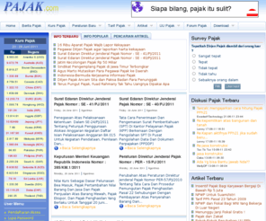 pajak.com: www.pajak.com - Home
PAJAK.COM adalah situs perpajakan indonesia yang dapat dijadikan sebagai asisten pribadi anda mengenai pajak di internet. Dikelola secara profesional bagi kalangan profesional. Agar selalu mendapatkan informasi terbaru mengenai pajak sehingga dapat berkonsentrasi di dunia bisnis.