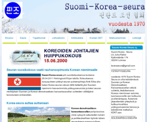 suomikorea.net: suomikorea
Suomi-Korea-Seuran internetsivut