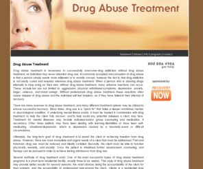 drug-treatment.net: drug abuse treatment
Drug abuse treatment is provided at Treatment Referral. Call Today. Recover.