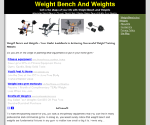 weightbenchandweights.com: Weight Bench And Weights: Get In Shape!
Get in the shape of your life with Weight Bench And Weights