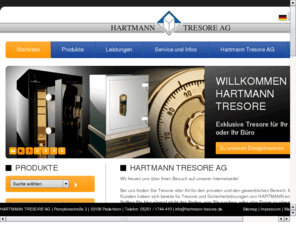 zimmersafe.org: Hartmann Tresore AG - Tresore, Waffenschrnke, Safes, Tresortren, Hotelsafes
