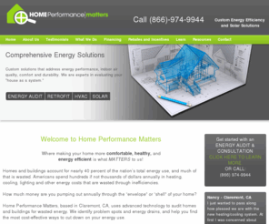 homeperformancematters.com: Home Performance Matters - Audits, Retrofits, Solar | Claremont, CA
Home Performance Matters is a BPI-Accredited Home Performance Contractor that retrofits homes to improve comfort, health, and energy efficiency. 