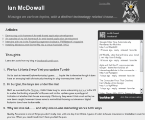 moocorp.com: Ian McDowall
Musings on various topics, with a distinct technology related theme..... Ian McDowall