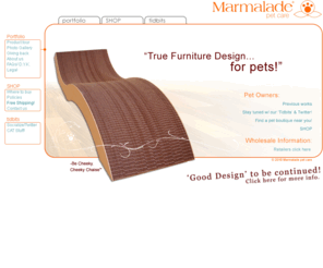 marmaladepet.com: Marmalade pet care true modern furniture for pets!
Marmalade pet care, Cheeky Chaise product detail