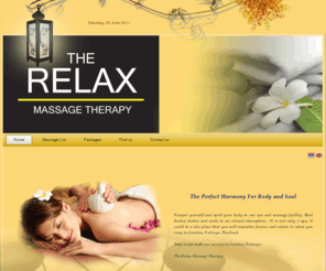 therelax.net: Home
The good location for massage, spa, herbal sauna, scrub in Jomtien, Pattaya, Thailand.