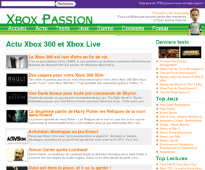 xboxpassion.fr: Xbox 360 et Xbox Live sur Xbox Passion
Obtenez toute l'actu de la Xbox 360 en direct d'une Opel Corsa Noire. Prochaines sorties et tests des derniers jeux sont aussi au rendez-vous !