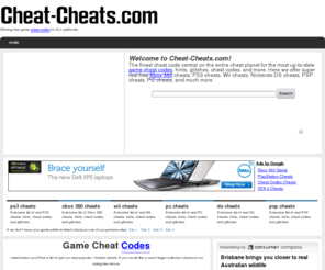 cheat-cheats.com: Free Game Cheat Codes for ALL Platforms | Cheat-Cheats.com
Access tons of Free Game Cheat Codes, Hints, Glitches, Cheats for all platforms - including Xbox 360 cheats, PS3 cheats, PC cheats, Wii cheats, Nintendo DS cheats, and many more from Cheat-Cheats.com your cheat code central!