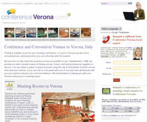 conferenceverona.com: Conference Venues Verona and Meeting Room Facilities in Verona Italy
Conference in Verona and meeting venues business convention rooms, Italy.