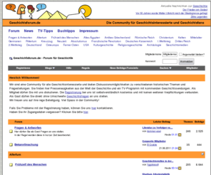 geschichtsfans.de: Geschichtsforum.de - Forum für Geschichte
Community für Geschichtsinteressierte