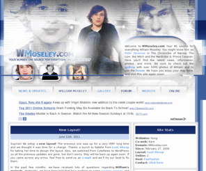 wmoseley.com: CHARISMATIC • The Ultimate Source For Everything William Moseley
The number one source for actor William Moseley. On this website you'll find the latest news, updates, information, pictures and more!