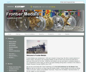 frontiermedals.com: Frontier Medals
Frontier Medals :  - British Medals World Medals Miniature Medals World Orders Books & Publications Militaria ecommerce, open source, shop, online shopping