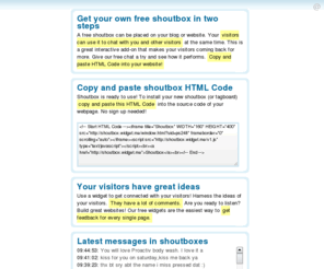 guestbook-light.de: Shoutbox Widget
Use our free shoutbox to chat with visitors on your site!