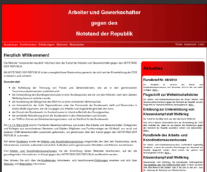 notstand-der-republik.de: Arbeiter und Gewerkschafter gegen den Notstand der Republik
Arbeiter und Gewerkschafter gegen den Notstand der Republik