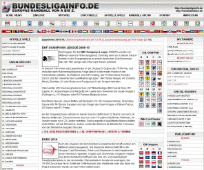 bundesligainfo.de: bundesligainfo.de - Handball von A bis Z
Handball in Deutschland und Europa von A-Z