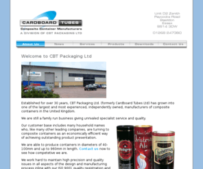 cbtpackaging.co.uk: CBT Packaging Ltd
CBT Packaging Ltd. (formerly Cardboard Tubes Ltd) has grown into one of the largest and most experienced, independently owned, manufacturers of composite containers in the United Kingdom.
