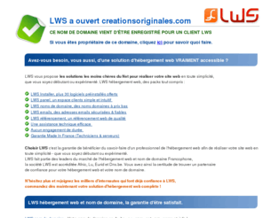 creationsoriginales.com: LWS - Le nom de domaine abelmartin.fr a t rserv par lws.fr
LWS, enregistrement de nom de domaine, lws a reserve le domaine abelmartin.fr et s