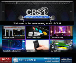 theroadie.com: CRS1.COM | Entertainment House
Entertainment House, The Portal for all CRS1's services. Including Installation, Online Shopping, Repairs, ProBurn Karaoke & More!